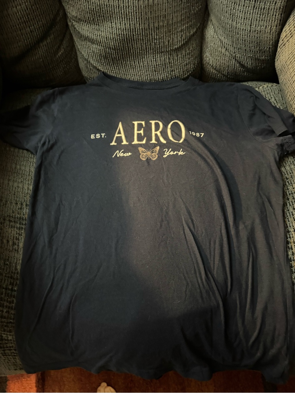 Aéropostale New York Men's Navy Logo Tee size xl